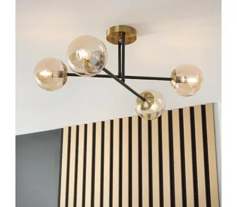 Svietidlá BRILAGI - Prisadený luster MALIVA 4xE14/15W/230V zlatý LM-4.220/ZŁOTY