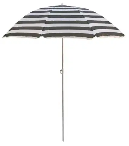 Záhradné slnečníky a doplnky Kinekus Slnečník 180cm, bielo-zelené pásy