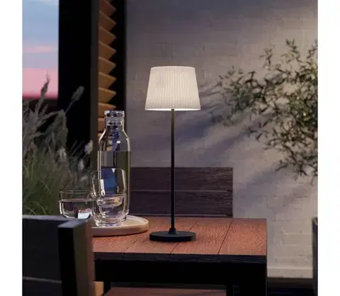 Lampy Eglo 75934 - LED stmievateľná nabíjateľná stolová lampa LEONERO LED/3,8W/5V 2000mAh čierna/krémová 75934