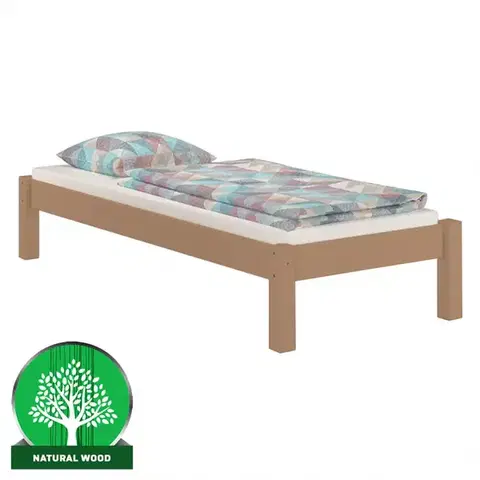 Drevené postele Posteľ Dora 90x200 borovica morená dub