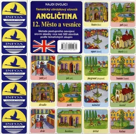 Gramatika a slovná zásoba Najdi dvojici - Angličtina - 12. Město a vesnice - Kolektív autorov