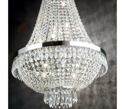 Svietidlá Ideal Lux - LED Krištáľový luster na reťazi CAESAR 6xG9/3W/230V pr. 38 cm chróm 033532