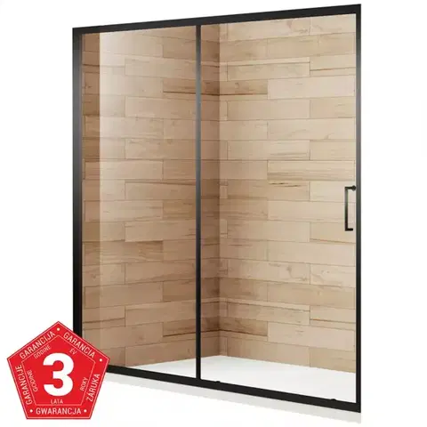 Sprchovacie dvere; priečky Sprchové dvere Patio 120X195 čierna profil