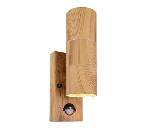 Svietidlá Globo 3201-2WS-Vonkajšie nástenné svietidlo so senzorom STYLE 2xGU10/35W/230V IP44 3201-2WS