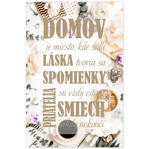 Obrazy s textom Obraz s rámom o rodine - Domov