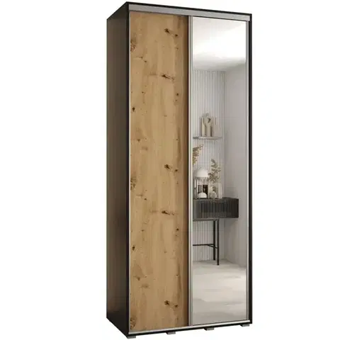 Šatníkové skrine Skriňa 45 Canaris 3 120 čierna/artisan/silver