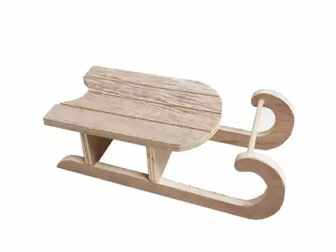 Ostatné vianočné dekorácie Kinekus Dekorácia sánky 13x6x4,5 cm drevo