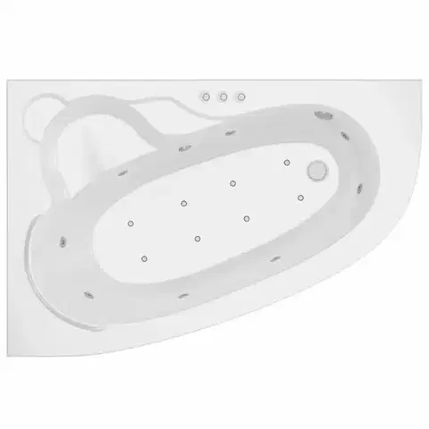 Vane a vaňové zásteny Vaňa s hydromasážou Timor 150/100 L 8DW+8DP pneumatické ovládanie