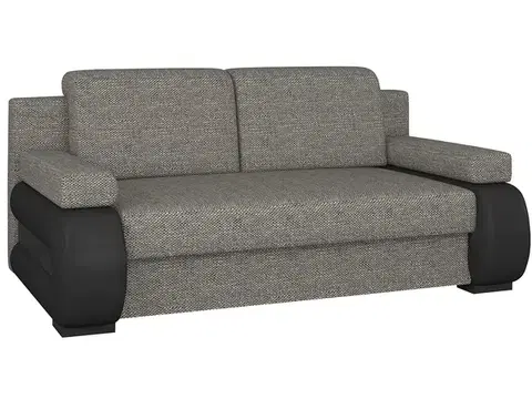 Pohovky NABBI Limia rozkladacia pohovka sivá (Berlin 01) / čierna (Soft 11)