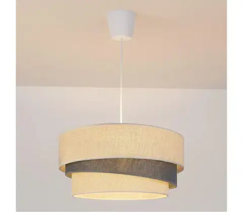 Svietidlá BRILAGI - Závesný luster na lanku TRIO 1xE27/60W/230V pr. 40 cm krémová/sivá 8590828052531