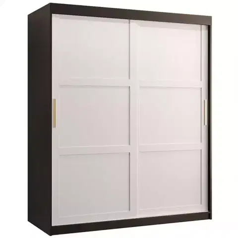 Šatníkové skrine Skriňa Amiro 1 150 čierny/biely