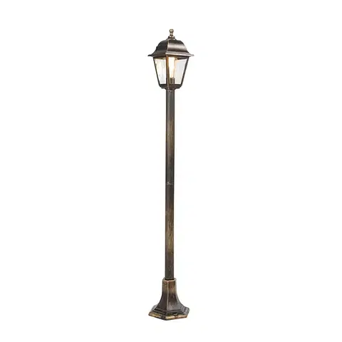 Vonkajšie svietidlá Klasická lampa s lampášom starožitné zlato 122 cm IP44 - Capital