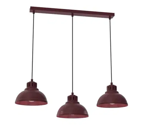 Svietidlá  Luster na lanku SVEN 3xE27/15W/230V bordový 8884A
