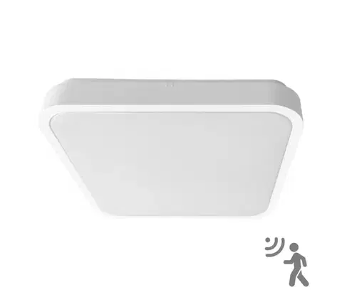Svietidlá Brilagi-LED Kúpeľňové stropné svietidlo so senzorom ZENNA LED/24W/230V 34,5x34,5 cm IP44 biele BRW3094-24W/HF/BI