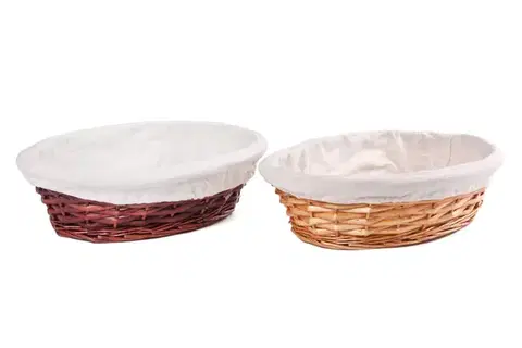 Košíky na potraviny MAKRO - Košík oválny s poťahom 30x24x9cm, rôzne farby