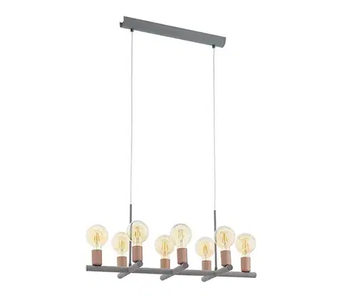 Svietidlá Eglo 97449 - Luster na lanku ADRI 2 8xE27/60W/230V 97449