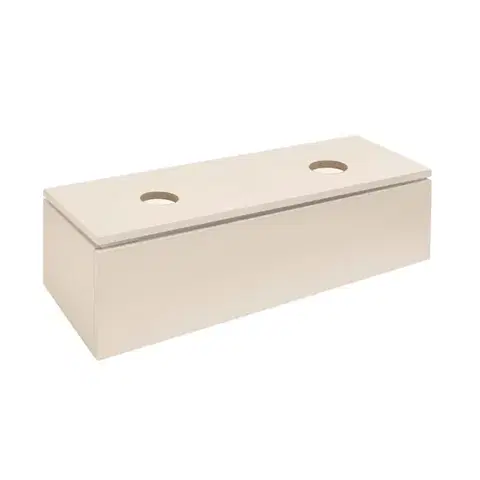 Kúpeľňový nábytok Kúpeľňová skrinka s krycou doskou SAT Feel 120x30x46 cm pieskovo béžová mat SATFEEL120BED SATFEEL120BED