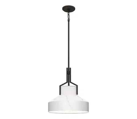 Svietidlá Elstead Quoizel QZ-BRECKEN-2P-OZ-ABG - Luster BRECKEN 2xE27/60W/230V čierny/mramorový dekor QZ-BRECKEN-2P-OZ-ABG
