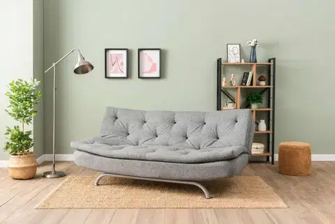 Pohovky a gauče Trojmiestna rozkladacia pohovka Rivo - Light Grey