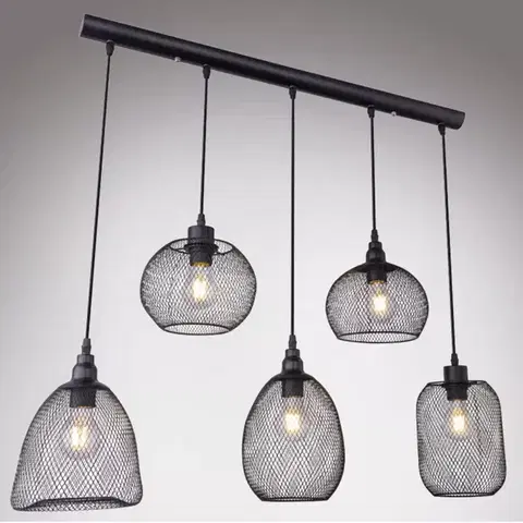 Moderné lampy do obývačky Luster 15047-5 BLACK LW5