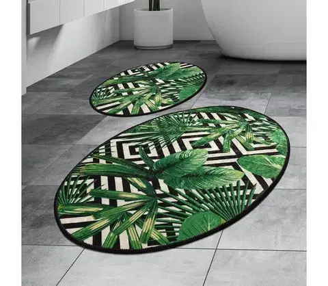 Svietidlá  SADA 2x Kúpeľňová predložka TROPIC 60/100 cm zelená 359CHL1543