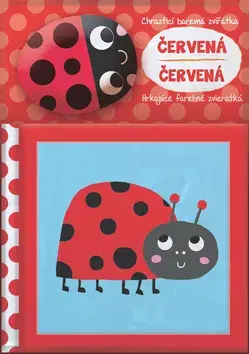 Leporelá, krabičky, puzzle knihy Hrkajúce farebné zvieratká Červená