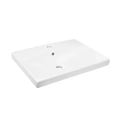 Umývadlá Umývadlo SAT Brevis 60x45 cm otvor pre batériu uprostred SATBRE6045S SATBRE6045S