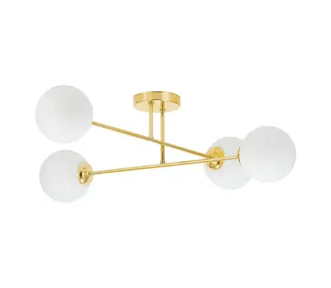Svietidlá  Luster na tyči 4xE27/35W/230V pr. 70 cm zlatá 5903271845798