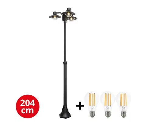 Záhradné lampy BRILAGI -  LED Vonkajšia lampa VEERLE 3xE27/60W/230V IP44 GD-VERLP3-00