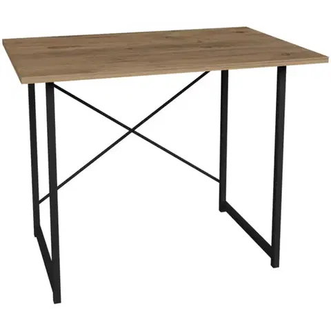 Písacie stoly Písací stôl Fd-6090sd-001 prírodná/čierna
