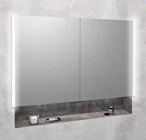 Kúpeľňový nábytok SAPHO - INTEGRA zápustná galérka s LED osvetlením, 105x70cm IN105