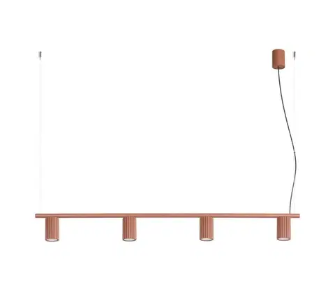 Svietidlá  SL.2715 - Závesné svietidlo KARBON na kábli 4xGU10/10W/230V oranžové SL.2715