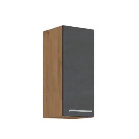 Kuchynské horné skrinky KONDELA Vega 30 G-72 1F horná kuchynská skrinka dub lancelot / sivá matná