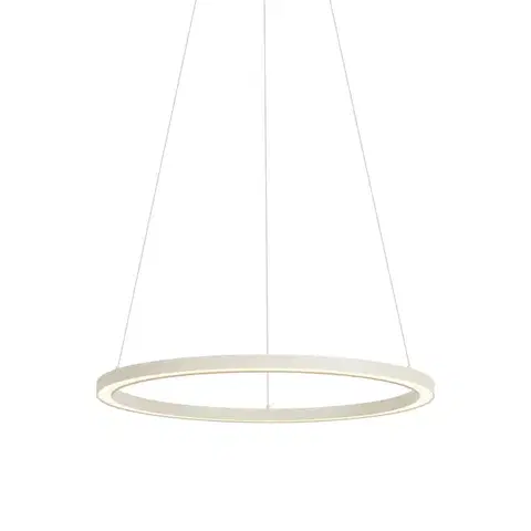 Závesné svietidlá Dizajnové závesné svietidlo béžové 60 cm vrátane LED s 3-stupňovým stmievaním - Girello