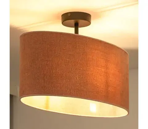 Svietidlá  - Prisadený luster OVAL 1xE27/15W/230V ružová 604536