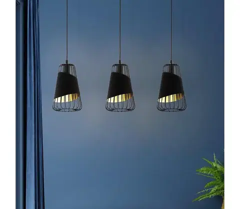Svietidlá Eglo 49448 - Luster na lanku AUSTELL 3xE27/60W/230V 49448