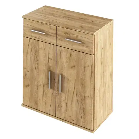 Komody KONDELA Resita Typ 2 dvojdverová komoda so zásuvkami dub artisan