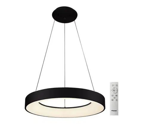 Svietidlá Azzardo  - LED Stmievateľný luster na lanku SANTANA LED/50W/230V čierna + DO 