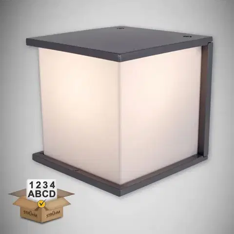Vonkajšie moderné svietidlá Nástenné svietidlo Maxim E27 grey 0368 K1