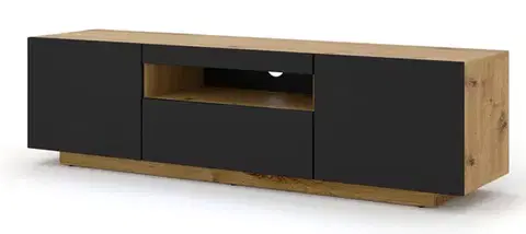 TV stolíky ArtBm TV stolík AURA 150 | dub artisan / čierna