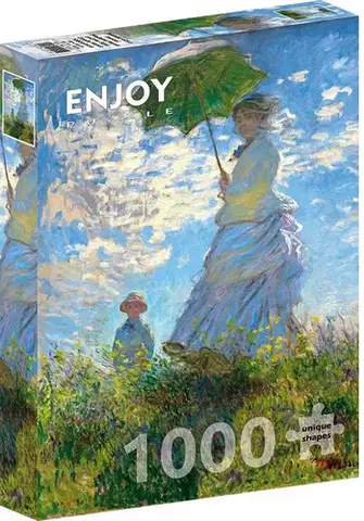 1000 dielikov Enjoy Puzzle Claude Monet: Woman with a Parasol 1000 Enjoy