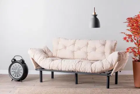 Pohovky a gauče Trojmiestna rozkladacia pohovka Nitta Triple - Cream
