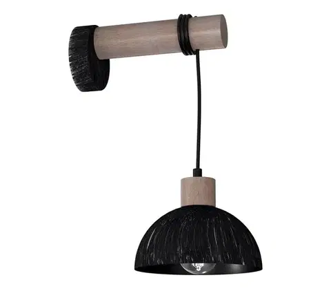 Svietidlá  Nástenné svietidlo ERIK 1xE27/60W/230V hnedá/čierna MLP7638