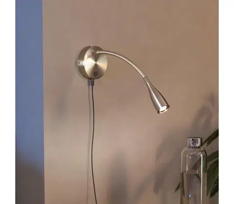 Svietidlá Eglo 901783 - LED flexibilná nástenná lampa s USB OLIVANDINO LED/3,8W/230V chróm 901783