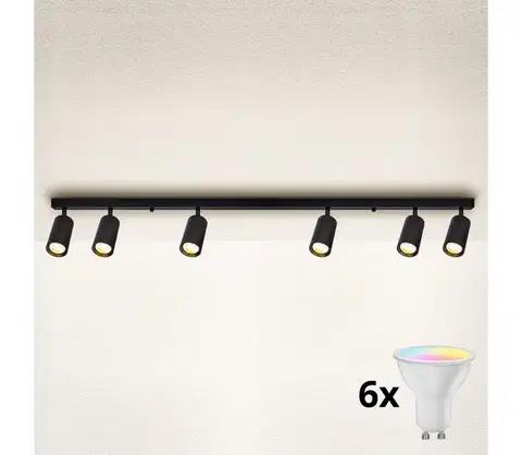 Svietidlá BRILAGI - LED Stmievateľné bodové svietidlo SELE 6xGU10/6,5W/230V čierna BG0628+AI2320