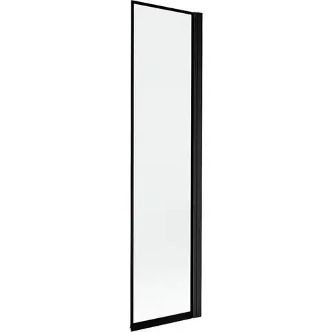 Sprchové dvere MEXEN - MIST vaňová zástena 50x150 cm 6mm 1-s, čierna, okraj, pravá 8A9-050-001-70-70-P