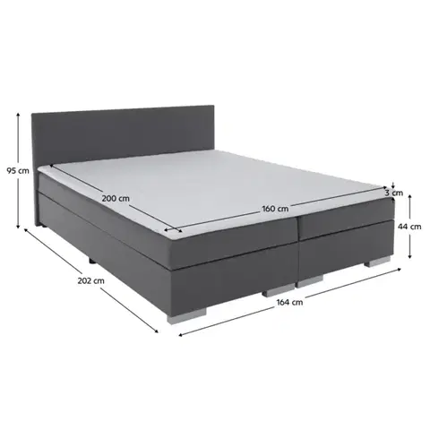 Boxspring Boxspringová posteľ ADRIANA 4 Tempo Kondela