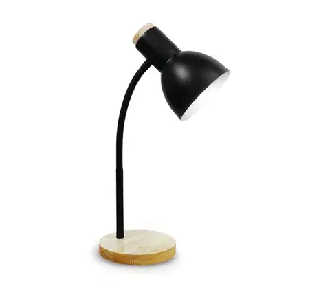 Lampy  Stolová lampa MARMA 1xE27/40W/230V čierna/kaučukovník PDL333B