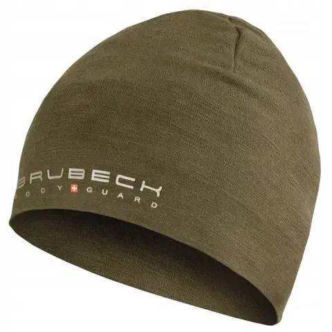 Zimné čiapky Čiapka Brubeck Merino Khaki - S/M