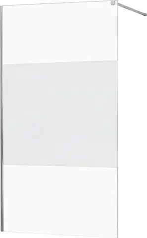 Sprchové dvere MEXEN/S - KIOTO Sprchová zástena WALK-IN 110x200 cm 8 mm, chróm, Transparent / matné sklo 800-110-101-01-35